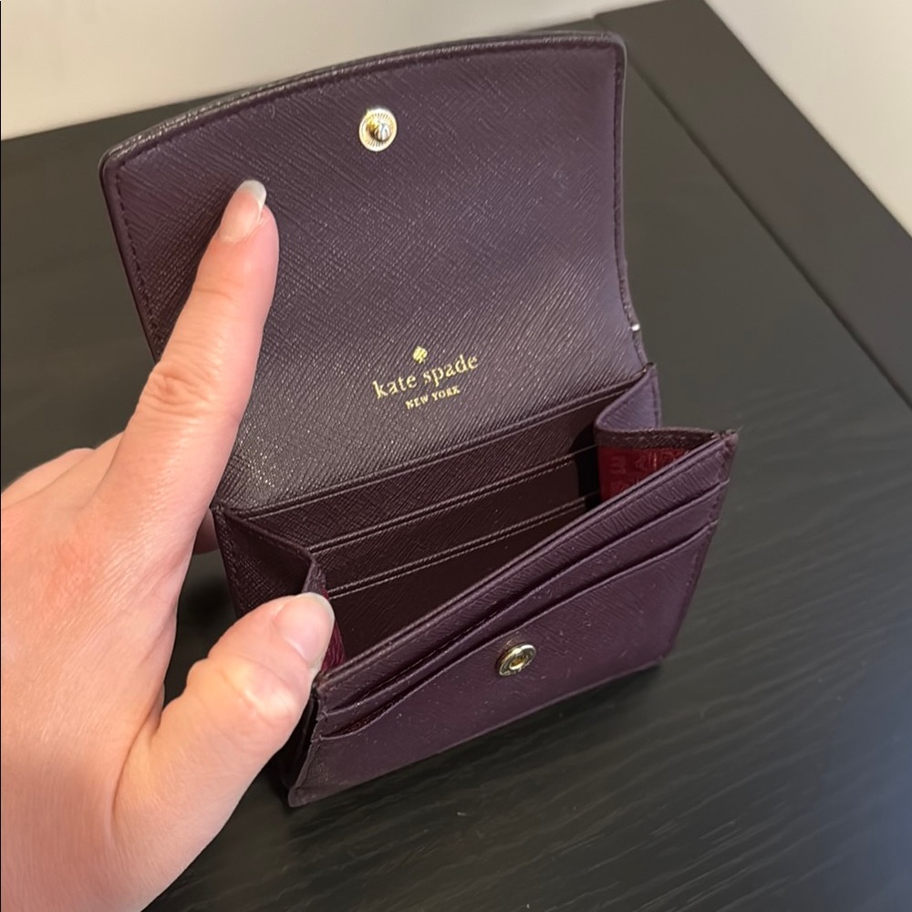 Kate Spade Purple Textured Leather Wallet - Picture 5 of 6